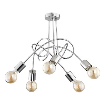 Prisadený luster TANGO 5xE27/15W/230V lesklý chróm