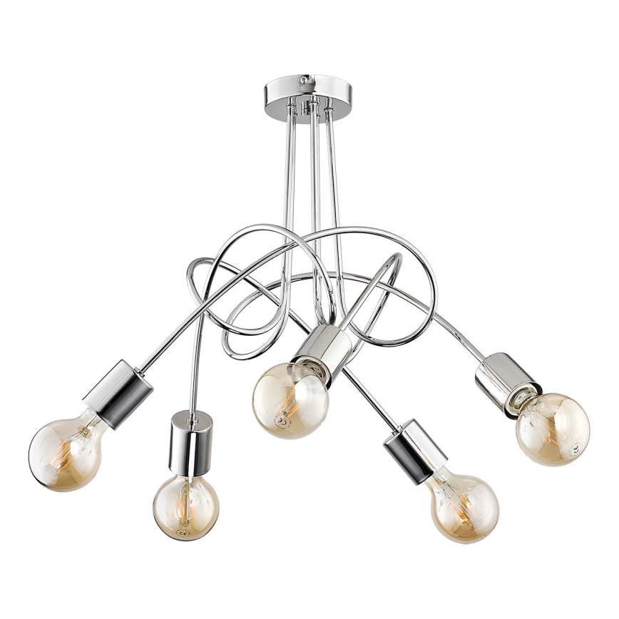 Prisadený luster TANGO 5xE27/15W/230V lesklý chróm