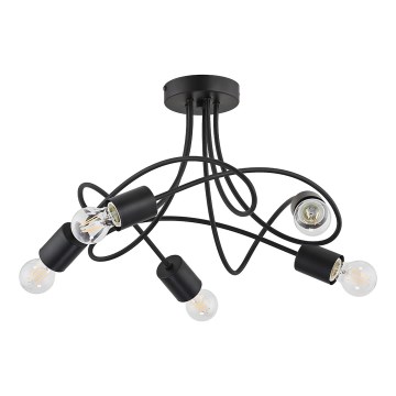 Prisadený luster TARGO 5xE27/15W/230V čierna