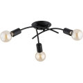 Prisadený luster TORIZO 3xE27/15W/230V čierny