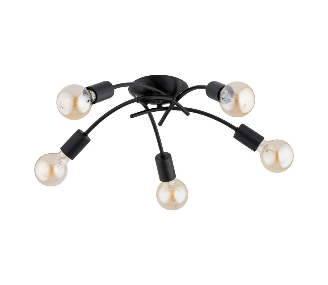 Prisadený luster TORIZO 5xE27/15W/230V čierny 63426