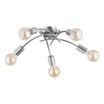 Prisadený luster TORIZO 5xE27/15W/230V lesklý chróm