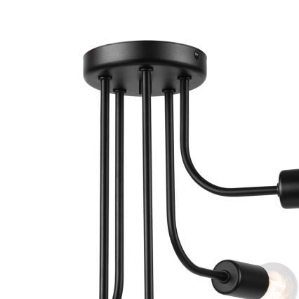 Prisadený luster TRINITY 5xE27/15W/230V čierna