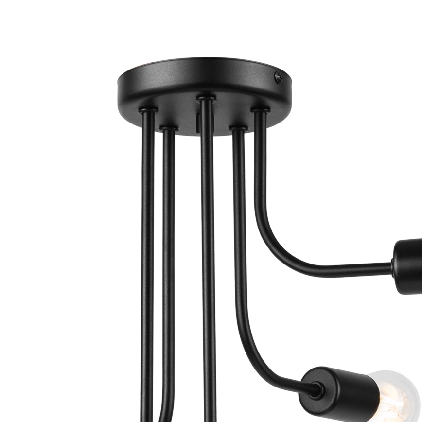 Prisadený luster TRINITY 5xE27/15W/230V čierna