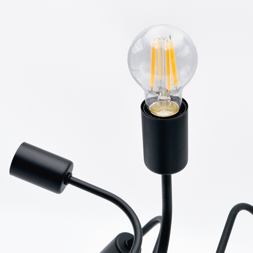 Prisadený luster TRINITY 5xE27/15W/230V čierna