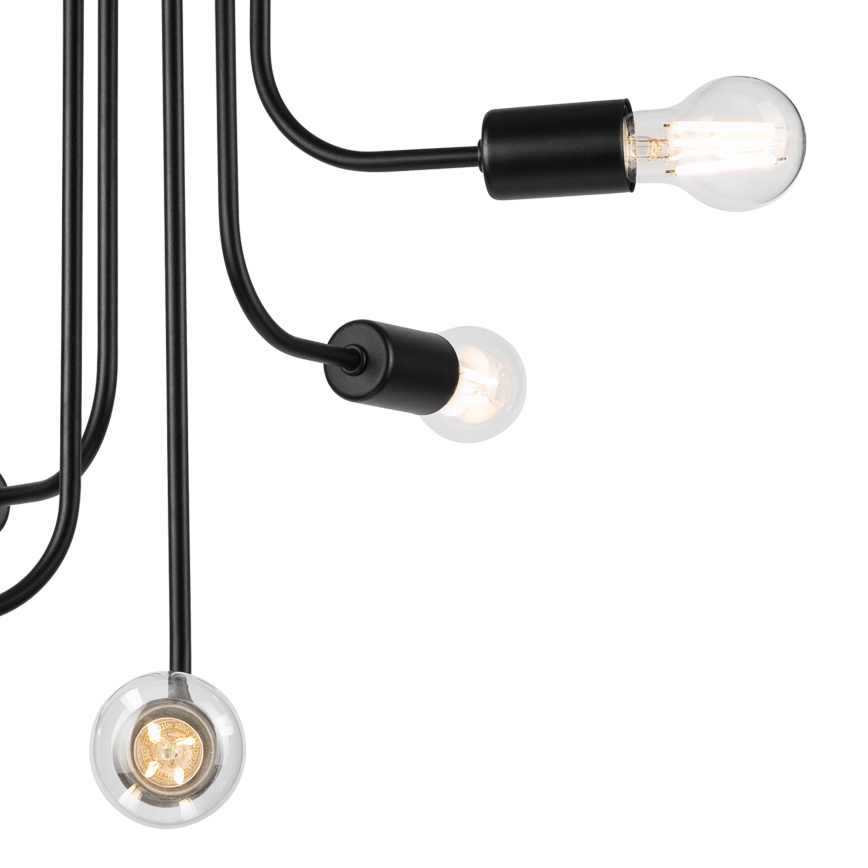 Prisadený luster TRINITY 5xE27/15W/230V čierna