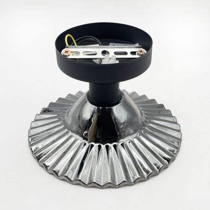 Prisadený luster TRISH 1xE27/15W/230V čierna/dymovo čierna