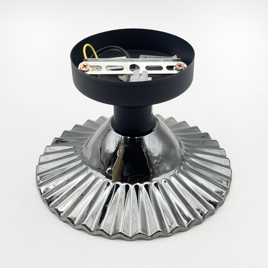 Prisadený luster TRISH 1xE27/15W/230V čierna/dymovo čierna