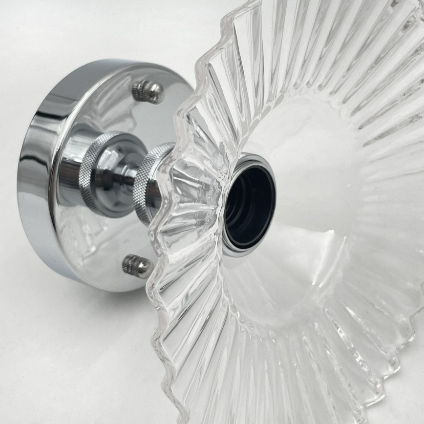 Prisadený luster TRISH 1xE27/15W/230V lesklý chróm/číra