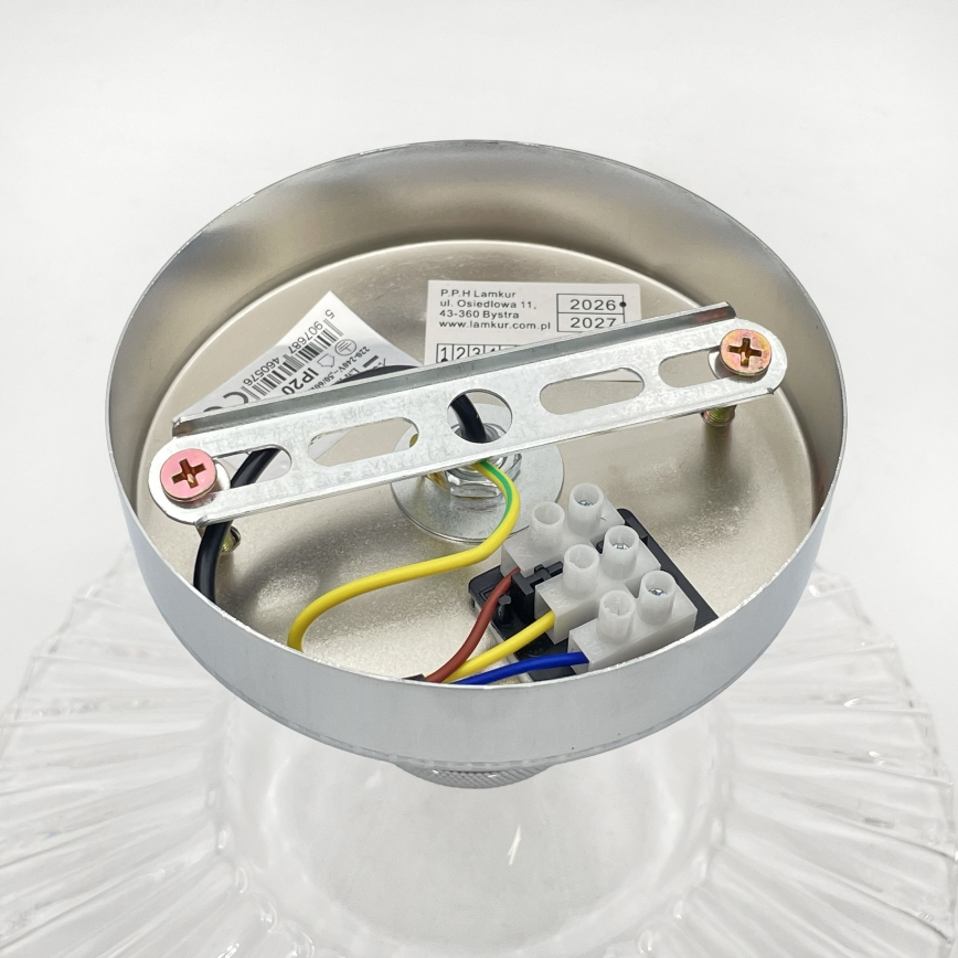 Prisadený luster TRISH 1xE27/15W/230V lesklý chróm/číra