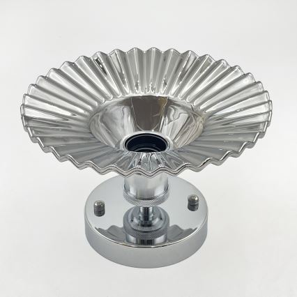 Prisadený luster TRISH 1xE27/15W/230V lesklý chróm/dymová čierna