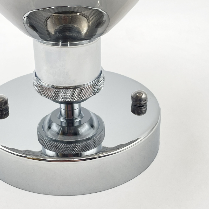 Prisadený luster TRISH 1xE27/15W/230V lesklý chróm/dymová čierna