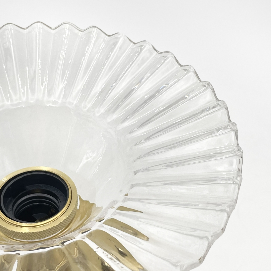 Prisadený luster TRISH 1xE27/15W/230V zlatý/priehľadný