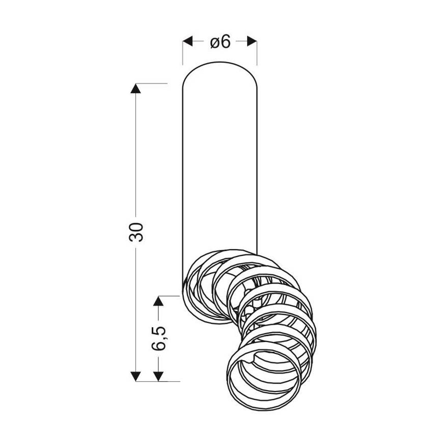 Prisadený luster TUBA 1xGU10/50W/230V biela
