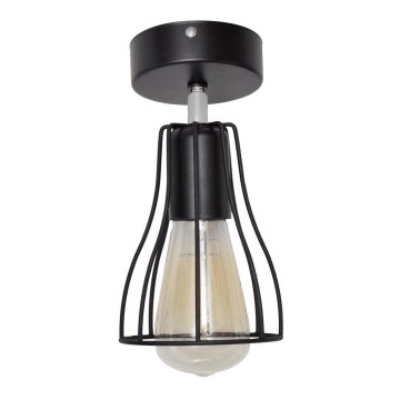 Prisadený luster TUBE II 1xE27/15W/230V čierna