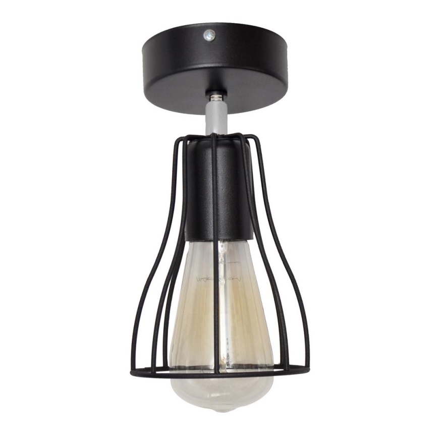 Prisadený luster TUBE II 1xE27/15W/230V čierna