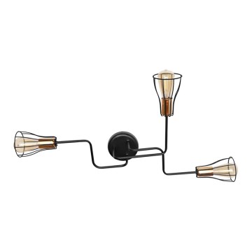 Prisadený luster TUBE II 3xE27/15W/230V čierna