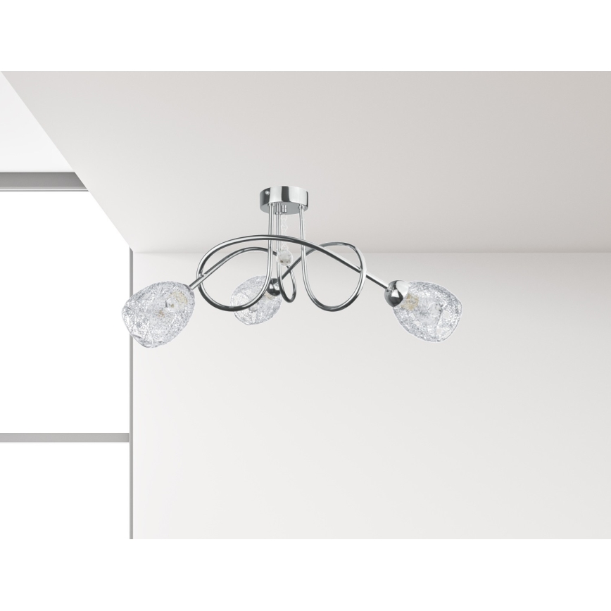 Prisadený luster TWIST CRYSTAL 3xE14/40W/230V