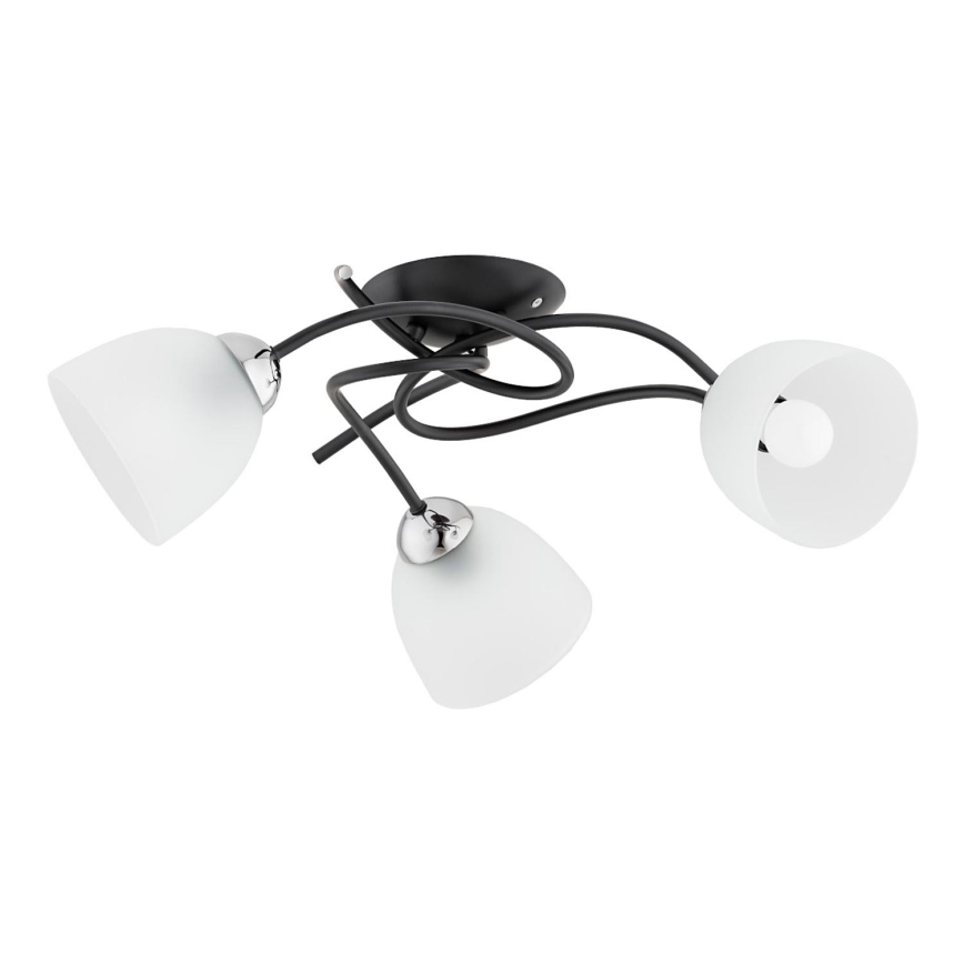 Prisadený luster VERWIL 3xE27/15W/230V čierna