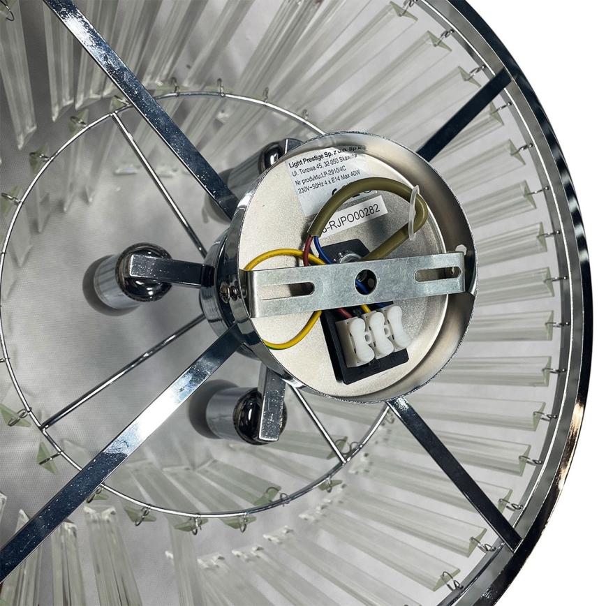 Prisadený luster VETRO 4xE14/40W/230V lesklý chróm