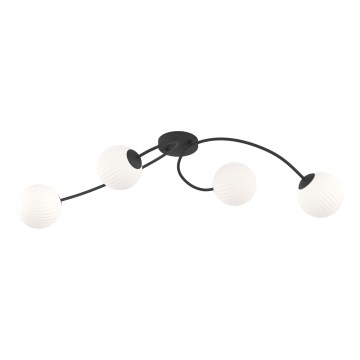 Prisadený luster VIBRA 4xE14/10W/230V čierna/biela