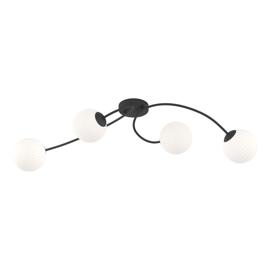 Prisadený luster VIBRA 4xE14/10W/230V čierna/biela