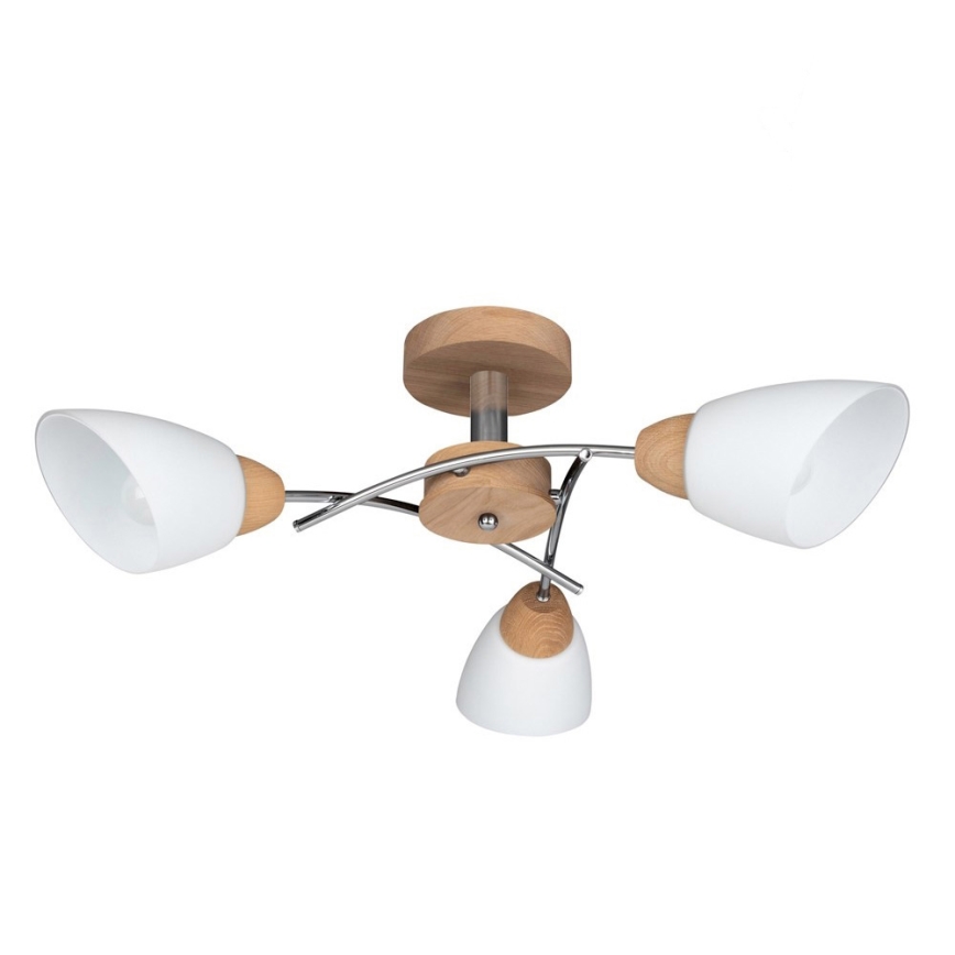 Prisadený luster VILETTA 3xE27/60W/230V dub