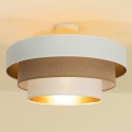 Prisadený luster WENTA 1xE27/60W/230V pr. 50 cm biela/hnedá