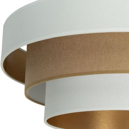 Prisadený luster WENTA 1xE27/60W/230V pr. 50 cm biela/hnedá