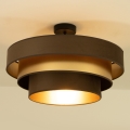 Prisadený luster WENTA 1xE27/60W/230V pr. 50 cm hnedá/zlatá