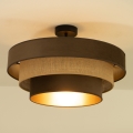Prisadený luster WENTA 1xE27/60W/230V priemer 50 cm hnedý/juta