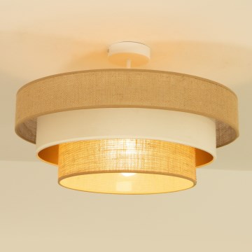 Prisadený luster WENTA, 1×E27, 60 W, 230 V, priemer 50 cm, juta/béžová