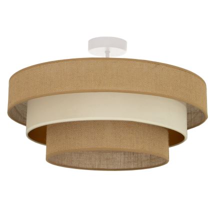 Prisadený luster WENTA, 1×E27, 60 W, 230 V, priemer 50 cm, juta/béžová