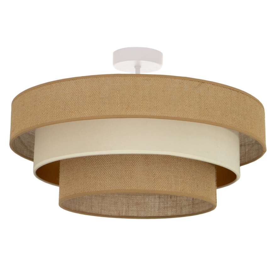 Prisadený luster WENTA, 1×E27, 60 W, 230 V, priemer 50 cm, juta/béžová