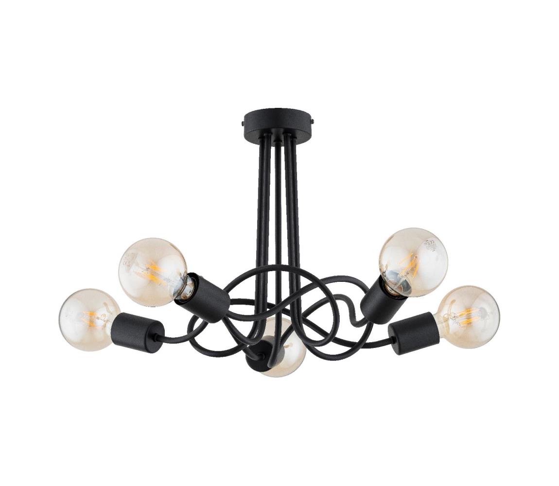  Prisadený luster WINGO 5xE27/15W/230V čierna 