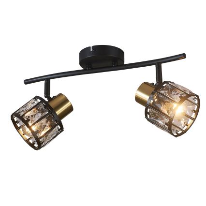 Prisadený luster ZAHARA 2xE27/10W/230V čierna