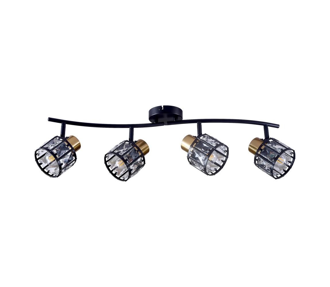 Prisadený luster ZAHARA 4xE27/10W/230V čierny 336798