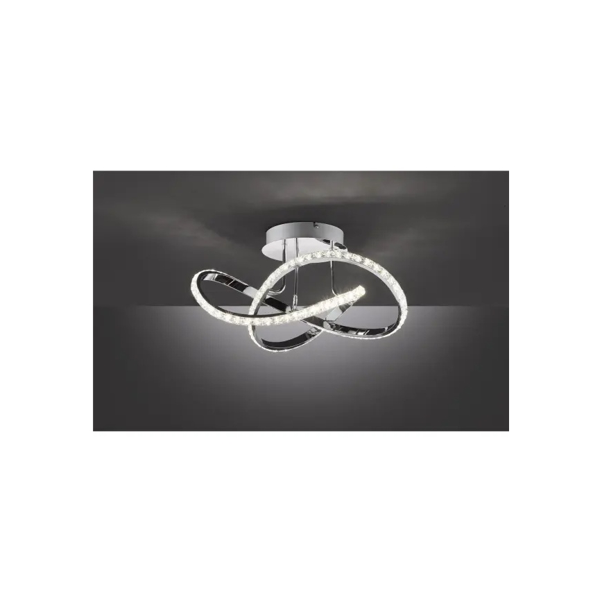 Prisadený stmievateľný LED luster ABRO LED/26W/230V lesklý chróm