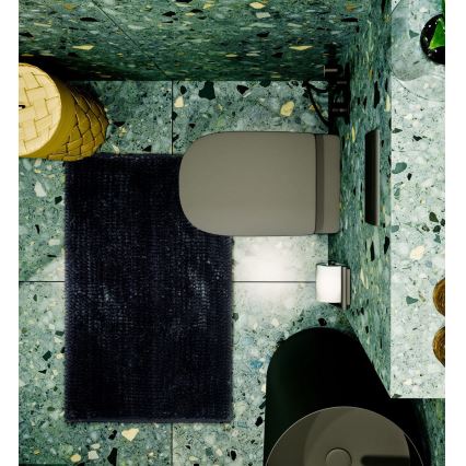 Protisklzová kúpeľňová predložka CHENILLE 50x80 cm čierna