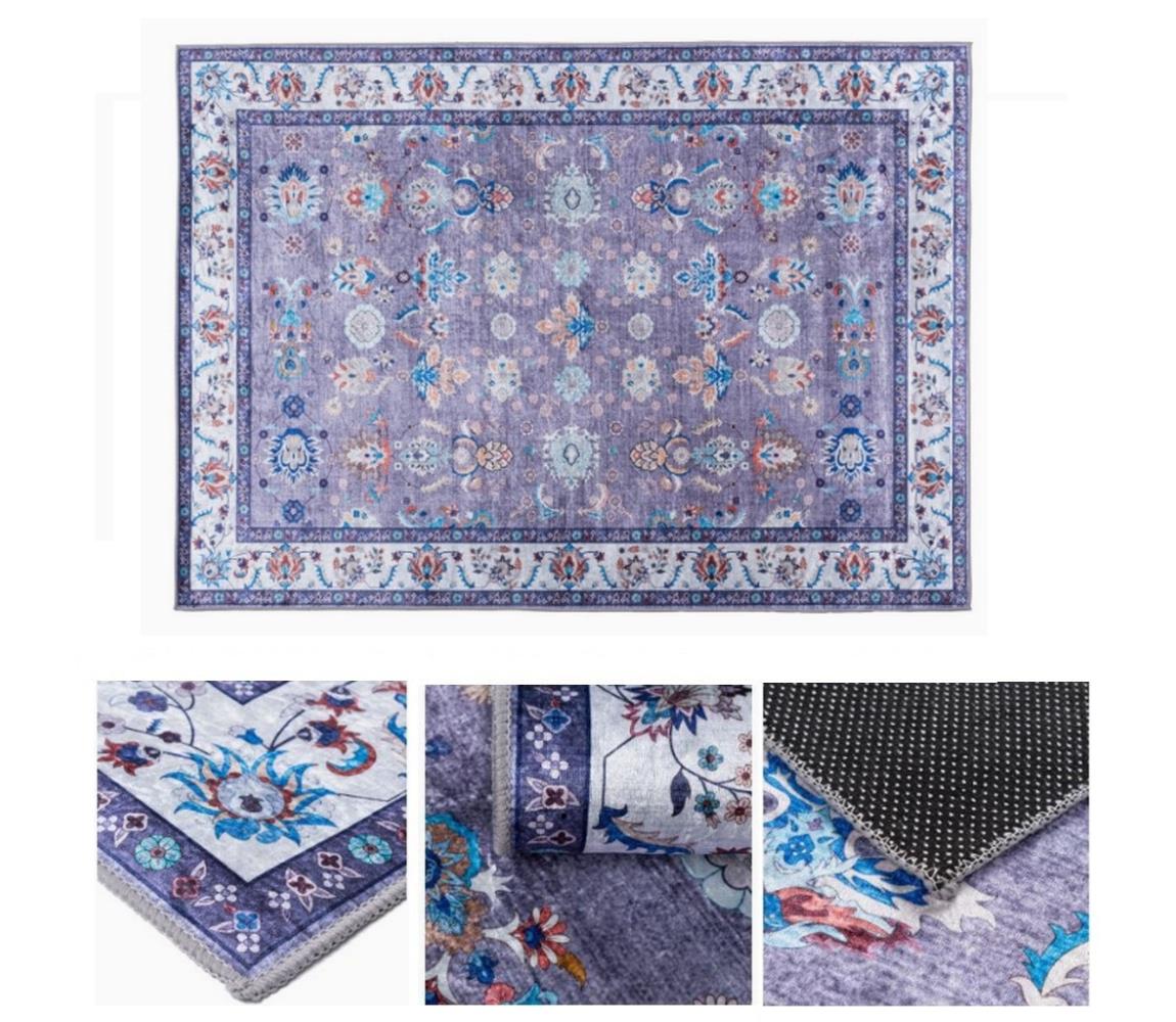 Multidecor Protišmykový orientálny koberec PRINT SHINE 160x230 cm modrý 508924