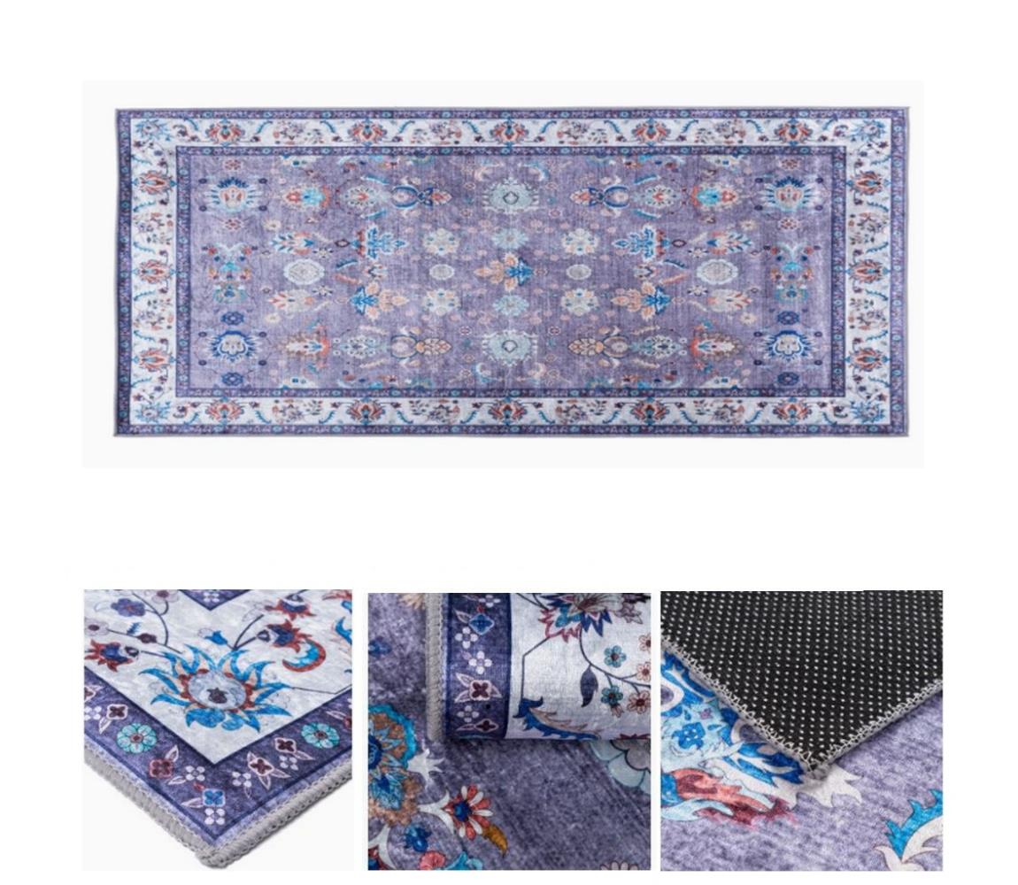 Multidecor Protišmykový orientálny koberec PRINT SHINE 70x140 cm, modrý 508909