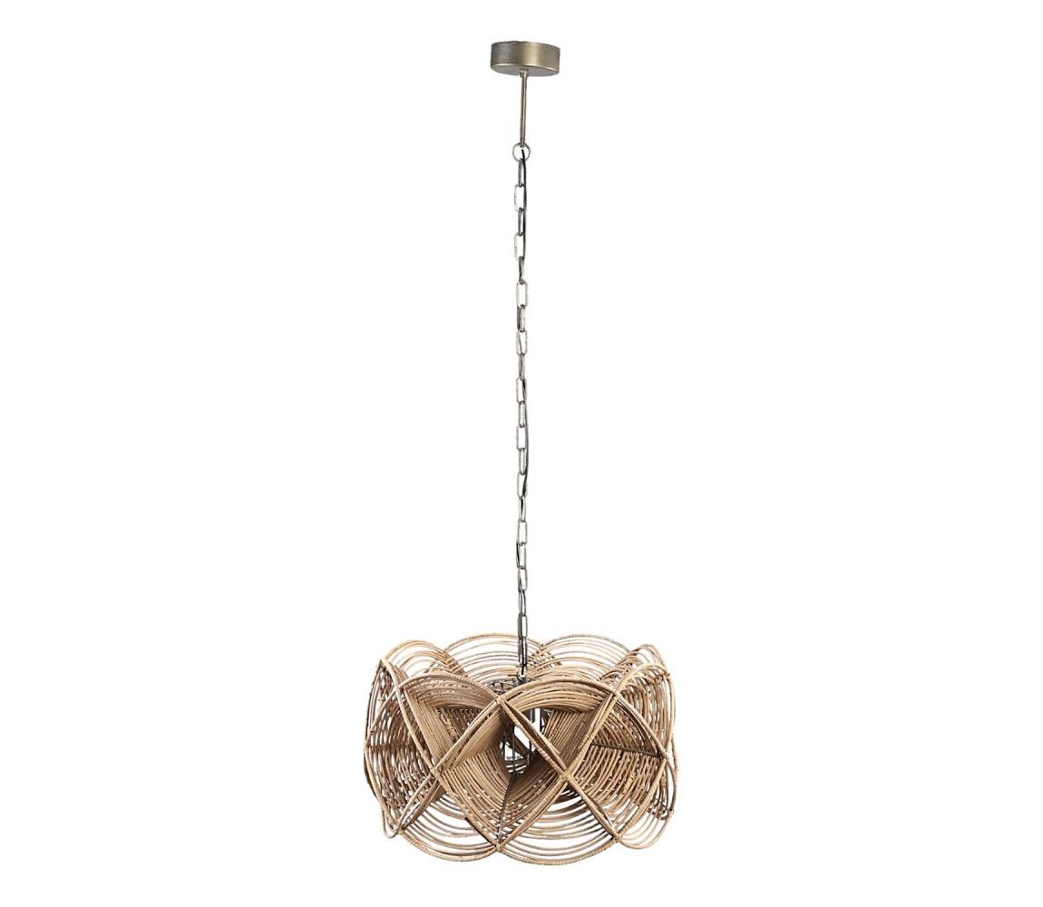 PTMD - Luster na reťazi YENA 1xE27/40W/230V priemer 57 cm ratan 8720014528315