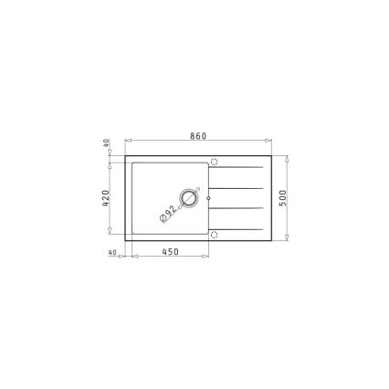 Pyramis 70107311 - Kuchynský drez ATHLOS 86x50 cm granit/béžový