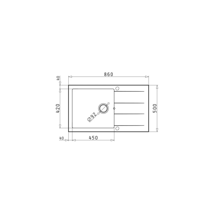 Pyramis 70107311 - Kuchynský drez ATHLOS 86x50 cm granit/béžový