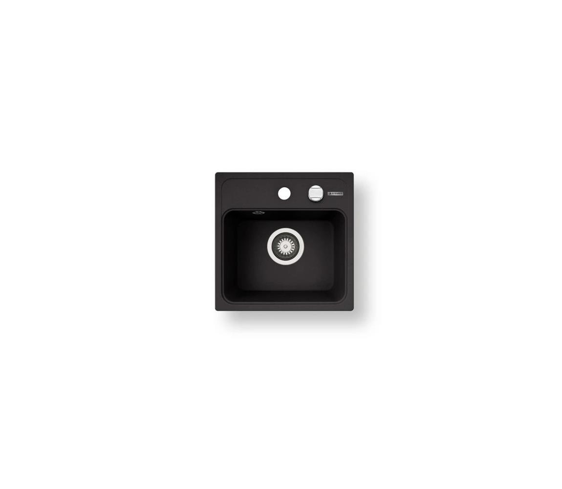 Pyramis 70168201 - Kuchynský drez CAMEA MINI 40x40 cm granit/čierny 70168201
