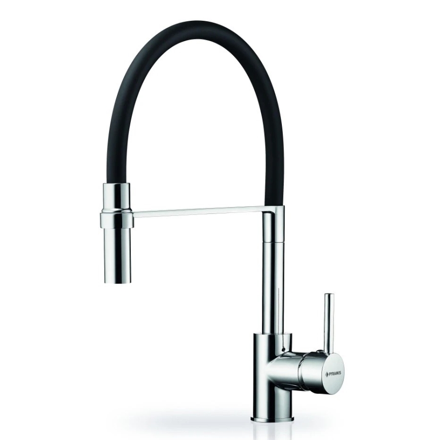 Pyramis 90939801 - Drezová batéria s flexibilným ramienkom SERINA chróm/čierna