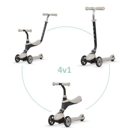 QPlay - Detská kolobežka 4v1 SEMA béžová