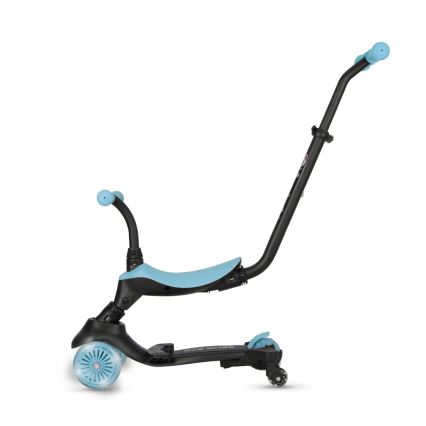 QPlay - Detská kolobežka s LED kolieskami 5v1 SEMA EVO modrá