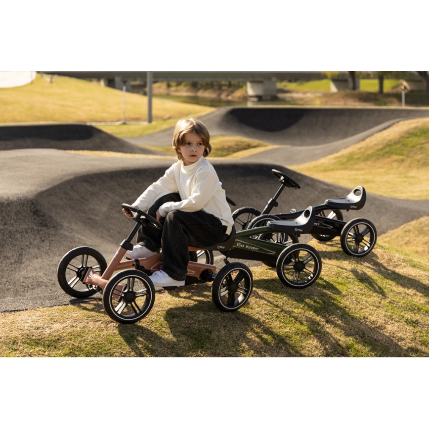 QPlay - Detská štvorkolka GO KART čierna