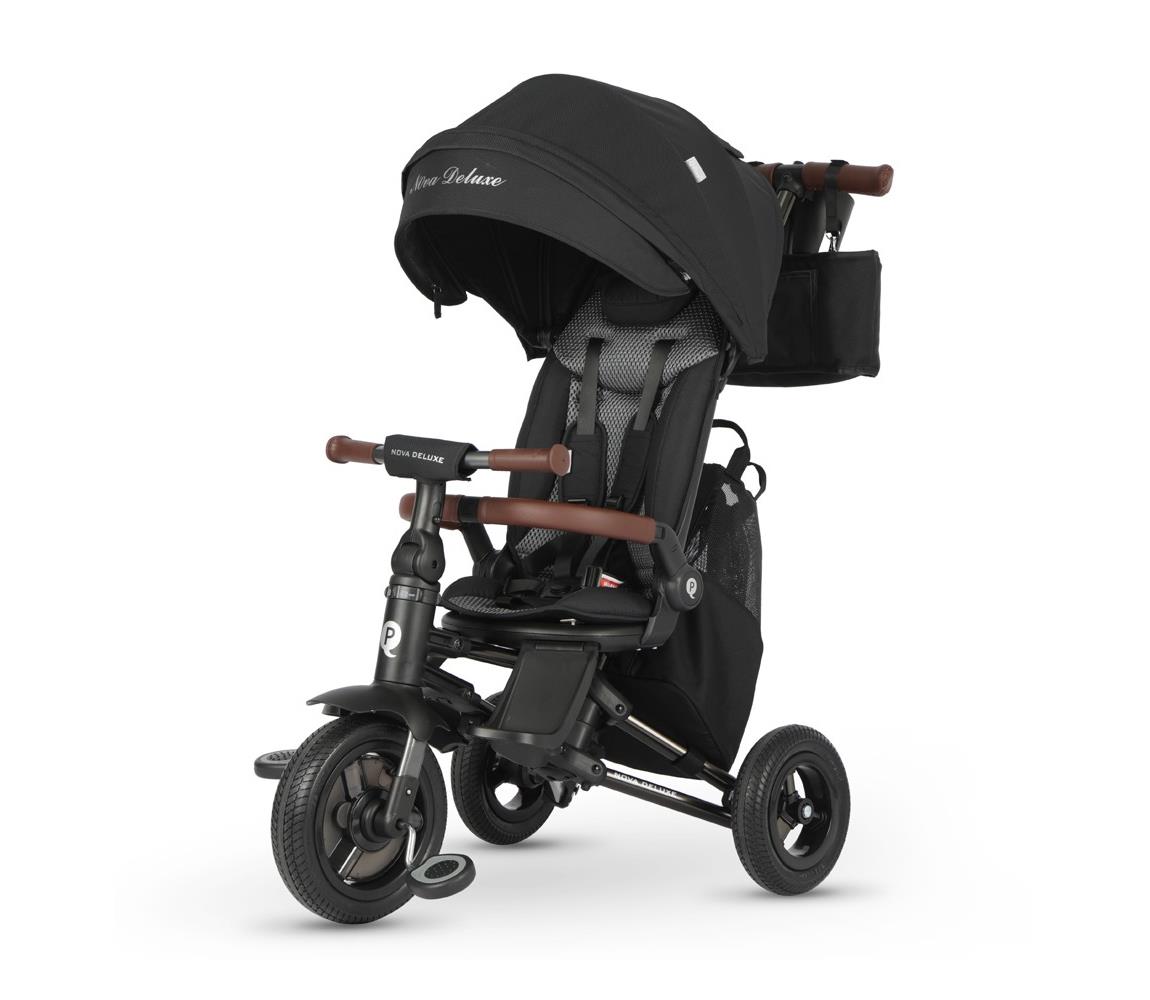 QPlay - Detská trojkolka 5v1 NOVA DELUXE čierna S702_Black